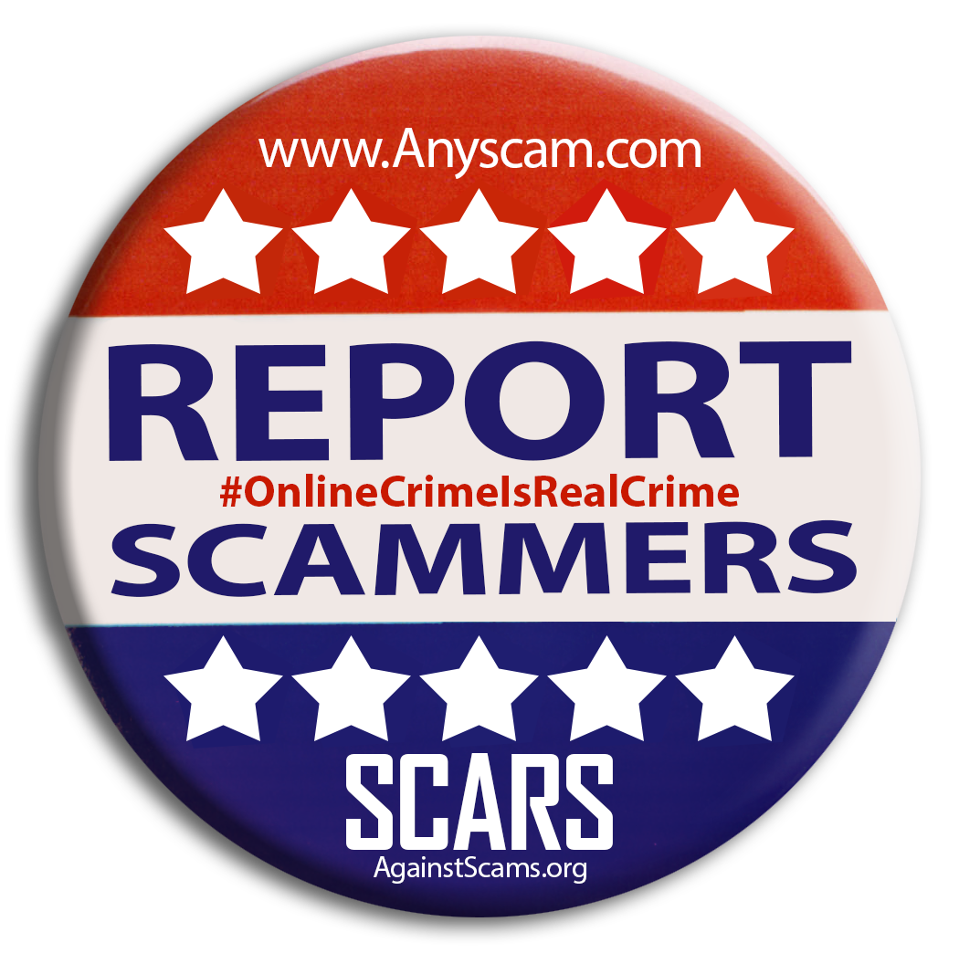 Report All Scams & Scammers on www.Anyscam.com